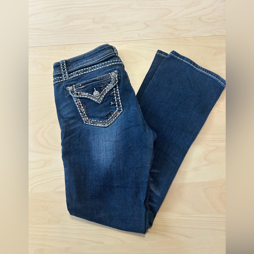 Grace in LA Dark Blue Boot Cut Jeans